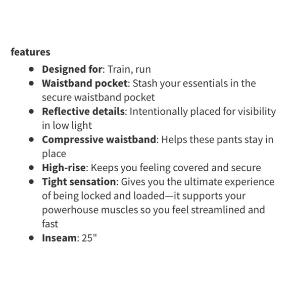 LULULEMON | Locked In Tight Reflective Sz 6 - Picture 15 of 16